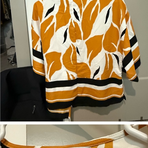 Orange and Black Women's Jersey Top - Picture 1 of 1